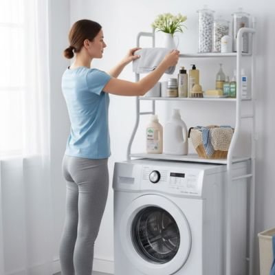Étagère compacte pour machine à laver