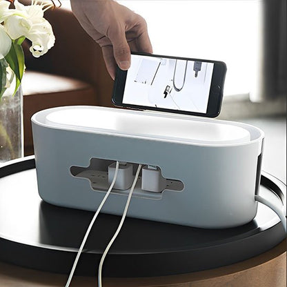 Boite rangement cable avec telephone